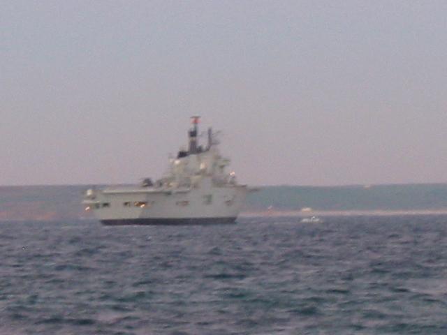 HMS Ark Royal in St. Ives Bay, Cornwall 2