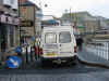 The accursed bollards spring up on The Wharf, St. Ives, Cornwall 1