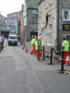 The accursed bollards spring up on The Wharf, St. Ives, Cornwall 2