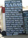 Boat trips advertised on The Wharf, St. Ives, Cornwall 2
