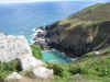 Looking down from the heights of Hellesveor, St. Ives Bay, Cornwall